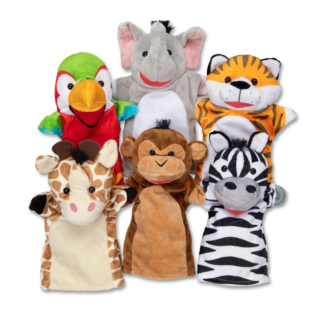 Melissa & Doug Safari Buddies Hand Puppets, Set of