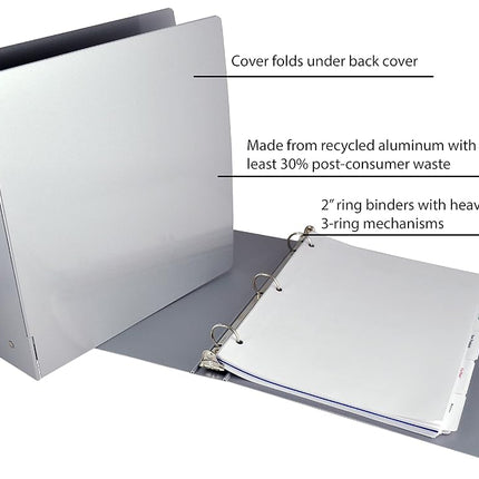 Saunders Recycled Aluminum Ring Binder, 2-Inches Spine, Letter Size, 8.5 x 12-Inches, 1 Binder (00605)