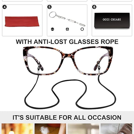 OCCI CHIARI +1.50 Reading Glasses Women Durable Reader 150(+1.0 +1.5 +2.0 +2.5 +3.0)