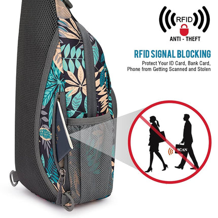 G4Free Sling Backpack Small Sling Bag Crossbody Chest Daypack for Men Women Hiking Travel