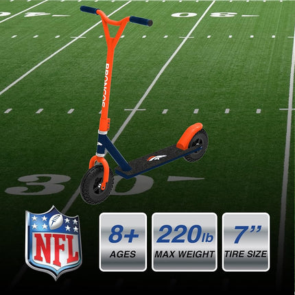 Hover-1 NFL Off-Road Kick Scooter - Official NFL Logos and Colors - Denver Broncos