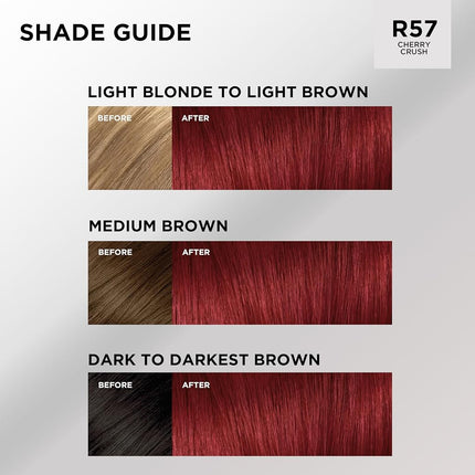 Feria Power Reds Hair Color, R57 Intense Medium Auburn (Packaging May Vary)