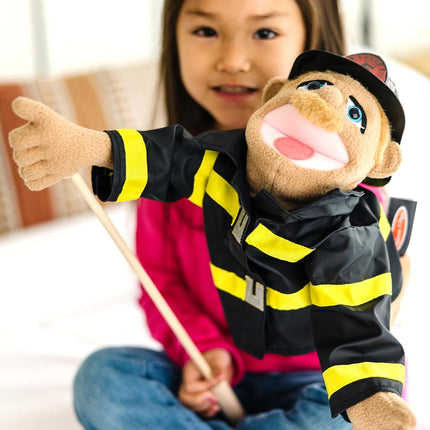 Melissa & Doug Puppet Bundle - Police Officer and Firefighter