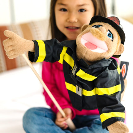 Melissa & Doug Puppet Bundle - Police Officer and Firefighter