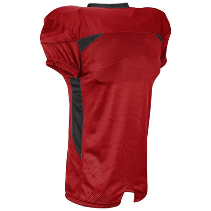 CHAMPRO Boys' Huddle Stretch Polyester Dazzle Youth Football Game Jersey Scarlet, Black