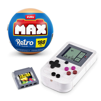 Max Build More Premium Retro Series 2 2 Pack (Camera & Handheld Game Console) by ZURU – Novelty Unboxing Toy & Building Brick Collectible Minis with up to 188 Pieces