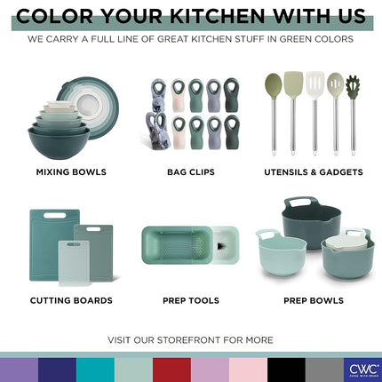 COOK WITH COLOR Silicone Cooking Utensils, 38-Piece Kitchen Utensil Set, Easy to Clean, Heat-Resistant, Non-Stick Safe, Green