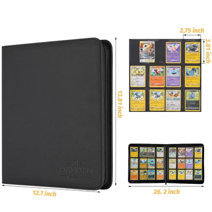 Foalgo Trading Card Binder, Card Collection Binder Album Folder with 720 Side Loading Pockets, 12 Pocket Trading Card Album Folder for TGC,MTG, Baseball Cards, Yugioh, Black720