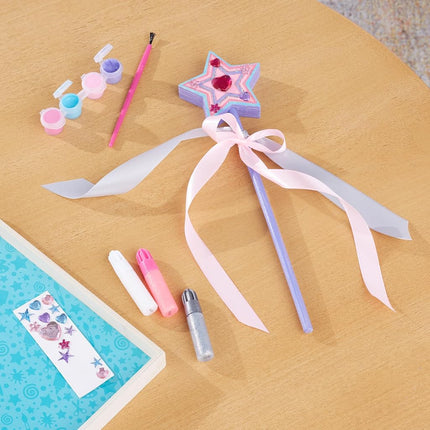 Melissa & Doug Created By Me Wooden Princess Wand, Arts & Crafts, Shatterproof Mirror, Craft Kit & Keepsake