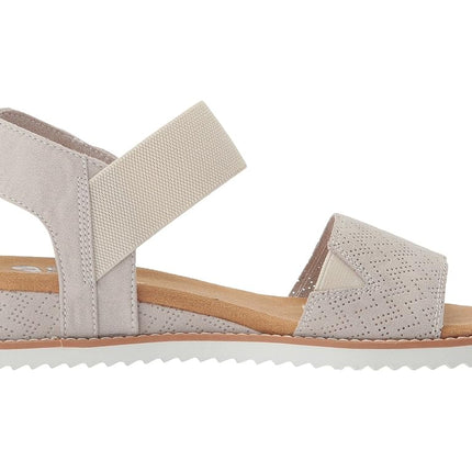 Skechers Women's BOBS Desert Kiss Ankle Strap Sandals, Off-White, 7 UK