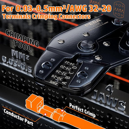 PEBA JST Crimping Tool kit, 2.5mm JST-XH Connector has 19 types, with Wire EDM Cutting Crimper Pliers + Double-layer Tote Toolbox | AWG30-20 Crimper for JST Series, Dupont, VH 3.96mm, AMP EI-Series