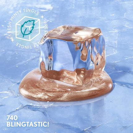 Covergirl Clean Fresh Yummy Plumper Lip Gloss, 740 Blingtastic, Shiny, Vegan Formula, Easy to Apply, Minty Flavor, 0.33oz