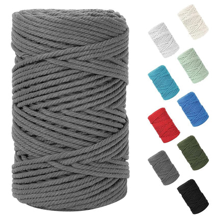 HOMEBOBO Macrame Cord 5mm x 109Yards (328Feet) Nat