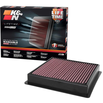 K&N Engine Air Filter: High Performance, Premium, Washable, Replacement Filter: Compatible with 2020-2021 Ford F250/350, 33-5100