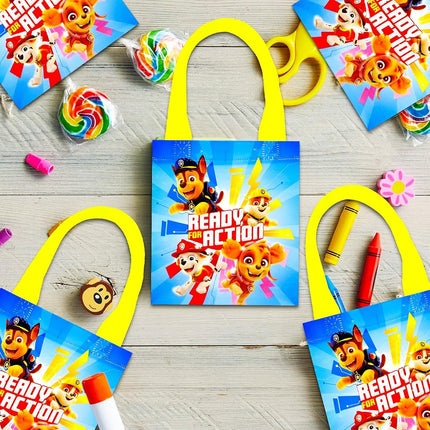 Paw Patrol Party Favor Bags Set � 12 Pack of 8" Paw Patrol Party Goodie Bags for Kids Bulk Reusable Mini Totes | Paw Patrol Birthday Party Supplies