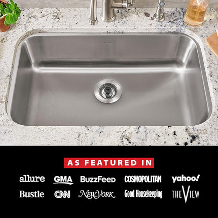 SinkShroom Kitchen Revolutionary Clog-Free Stainless Steel Sink Strainer, Black