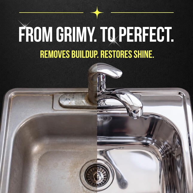 HOPE'S Perfect Sink Cleaner and Polish, Restorative, Removes Stains, Cast Iron, Corian, Composite, Acrylic, 8.5 Fl Oz