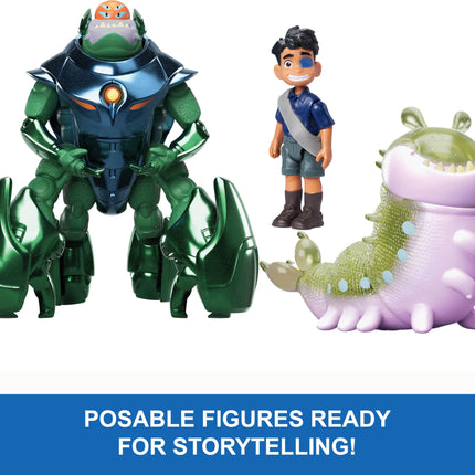 Mattel Disney and Pixar Elio Action Figure Storyteller 3 Pack, Elio, Ambassador Grigon and Glordon Characters, Posable Movie Toys at 4-in Scale