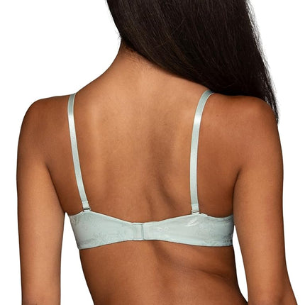 Vanity Fair Womens Ego Boost Push Up Bra, Adds Up to One Full Cup Size, Underwire Push Up Bras for Women, Spring Opal Jacquard, 34C