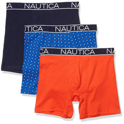 Nautica Men's 3-Pack Classic Cotton Stretch Boxer 