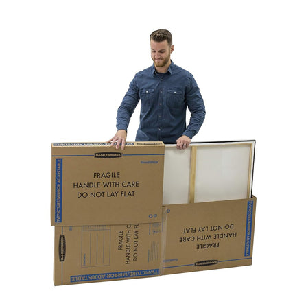 Bankers Box SmoothMove Picture/Mirror Box, Large, 48 x 4 x 33 Inches, 4 Pack (7711301)