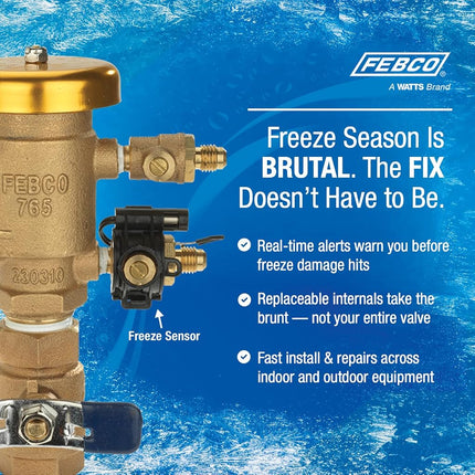 Febco T765EBV Backflow Preventer with Quarter Turn Shutoff with Smart Enabled Ready, 1 Inch