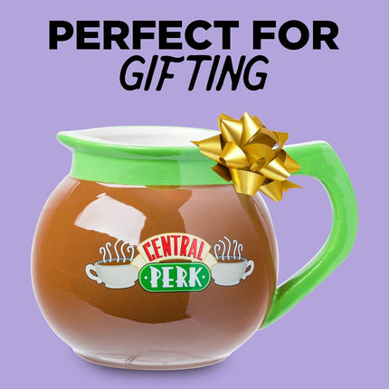 Silver Buffalo Friends Central Perk Coffee Pot Ceramic 3D Sculpted Mug, 20 Ounces