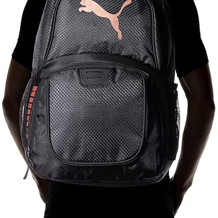 PUMA Unisex's Evercat Contender Backpack, Black/Rose Gold, One Size