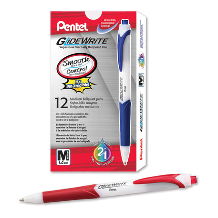 Pentel GlideWrite Ballpoint Pen with TechniFlo Ink