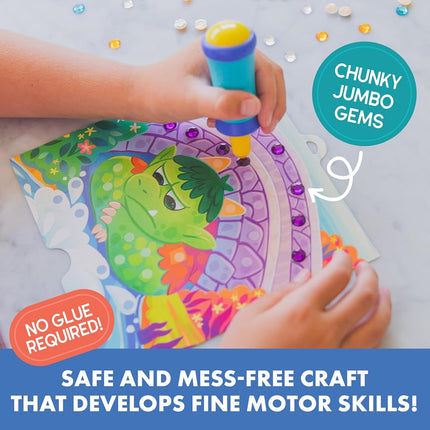 Educational Insights Jumbo Gem Kit - Arts and Crafts for Kids, Toddler Art Supplies, Mess Free Coloring, Toddler DIY Sensory Activity, Gift for Girls and Boys Ages 5+