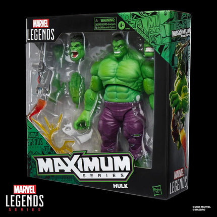 Marvel Legends Maximum Series Hulk, Deluxe Hulk Comics Collectible 6-Inch Scale Action Figure, with Incredible Articulation and Smashing Accessories, Superhero Toys for Ages 4+