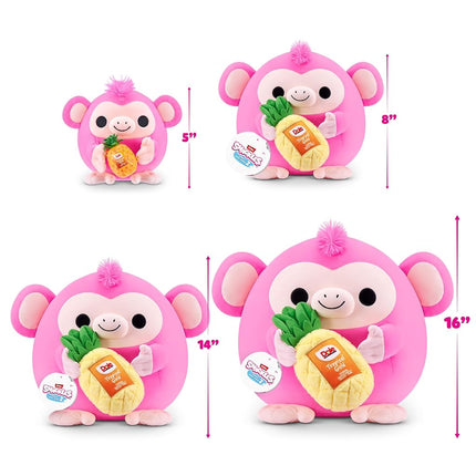 Snackles Series 2 Wave 2, Snack Swap, Monkey, 35 cm by ZURU Cuddly Squishy Comfort Plush with License Snack Brand Accessory (Monkey, Dole Pineapple)