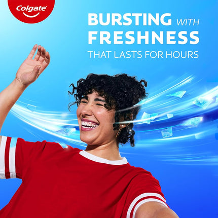 Colgate Max Fresh with Whitening Toothpaste with Mini Breath Strips, Clean Mint Toothpaste for Bad Breath, 6.3 Oz Tube