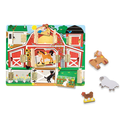 Tablero magnético de la granja de Melissa & Doug: Tablero magnético de la granja, 30.48 cm (largo) x 22.86 cm (ancho) x 1.91 cm (alto), 4592