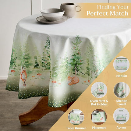 Maison d' Hermine Table Cloth Round Table Reusable 100% Cotton 63" Diameter
