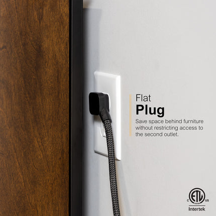 Protector de sobretensión GE UltraPro de 10 tomas con puertos USB, 2 puertos USB-A, 2,4 A, 12 W, regleta con cable trenzado de 1,2 m, 3540 julios, negro, 73775