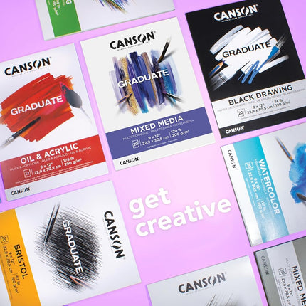Canson Graduate Drawing Pad, Foldover, 11x14 inch, 30 Sheets | Artist Paper for Adults and Students - Drawing, Sketching and Art Journaling