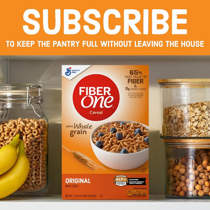 General Mills, Fiber One Cereal with Whole Grain, Original Bran, 19.6 oz (555 g)