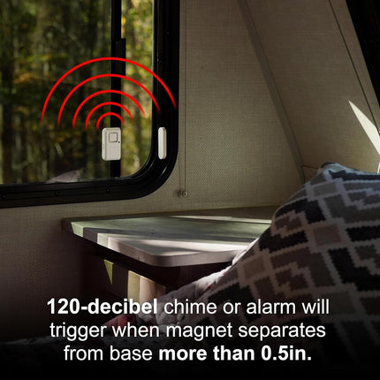 GE Personal Security Window/Door, 4-Pack, DIY Protection, Burglar Alert, Wireless, Chime/Alarm, Easy Installation, Ideal for Home, Garage, Apartment, Dorm, RV and Office, 45174, White