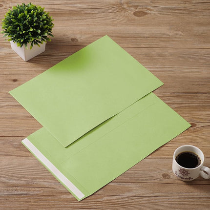 Tanshuqin 9" x 12.75" Light Green Self-Seal Catalog Envelopes