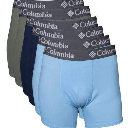 Columbia Men's 6 Pack Performance Boxer Brief, Lig