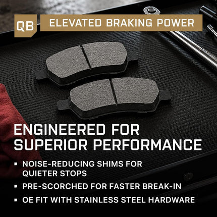 QUALITY-BUILT Premium Rear Brake Pads for 03-04 Chevrolet, BP1157 Ceramic