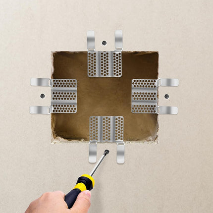 moonoom 12 Pack Drywall Repair Clips, 1/2 inch Drywall Fastener Clip with 24 Screws, Stainless Steel Wall Patch Clips for Damaged Walls Repairing
