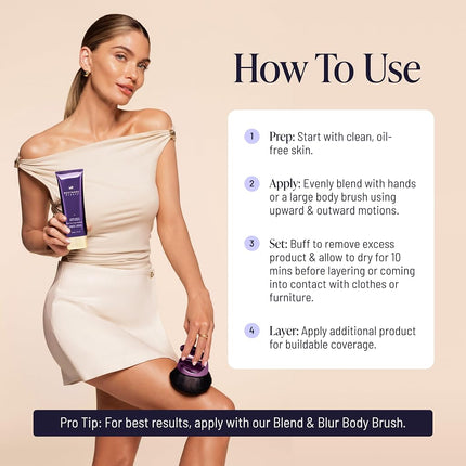 Westmore Beauty Body Coverage Perfector 3.5 Oz (Natural Radiance) - Leg and Body Makeup, Tattoo Cover Up, Waterproof and Sweat Proof