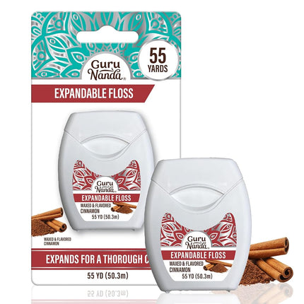 GuruNanda Expandable Waxed Dental Floss for Gentle