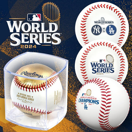 Rawlings | Official 2024 World Series Dueling Yankees vs. Dodgers | WS Dueling Ball | White/Gold Leather Dueling