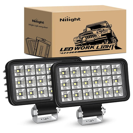 Nilight 4.4Inch Square Utility LED Work Light W/In