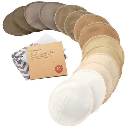 KeaBabies Organic Nursing Pads, 14 Washable Breast