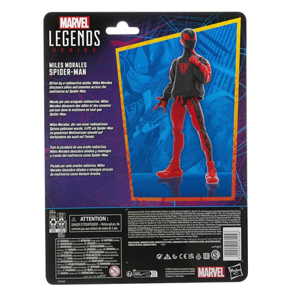 Marvel Hasbro Legends Series Miles Morales Spider-Man, Spider-Man Legends Collectible 6 Inch Action Figures