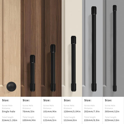 khtumeware 2 Pack Matte Black Cabinet Pulls 6 Inch(152mm) Hole Centers Kitchen Cabinet Handles Cabinet Hardware Kitchen Handles for Cabinets Cupboard Handles Drawer Pulls